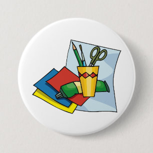 Bright Craft Supplies Colorful Art Tools 7.5 Cm Round Badge