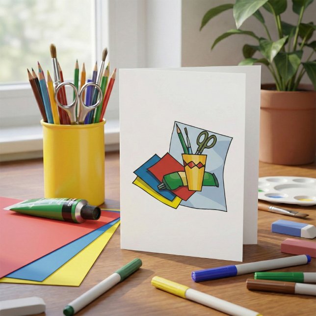 Bright Craft Supplies Colorful Art Tools Card (Creator Uploaded)