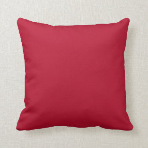 Bright Crimson Red Solid Trend Colour Background Cushion