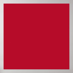 Bright Crimson Red Solid Trend Colour Background Poster