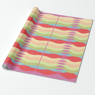 Bright Curved Pattern Wrapping Paper