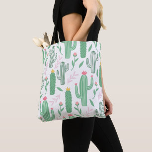 Bright Cute Cactus Pattern Tote Bag