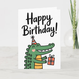 Bright & Cute Flamingo Birthday Card