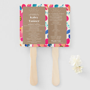 Bright Cutouts Cardstock Inspired Wedding Hand Fan