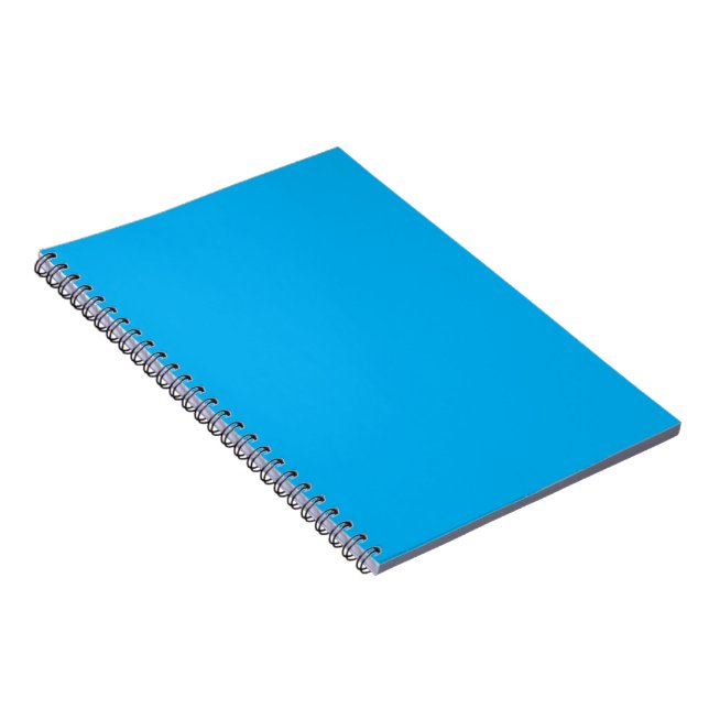Bright Cyan Minimalist Productivity Notebook (Right Side)