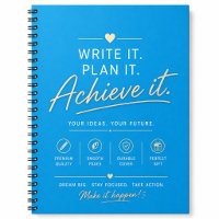 Bright Cyan Minimalist Productivity Notebook