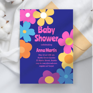 Bright Daisies Baby Shower Invitation