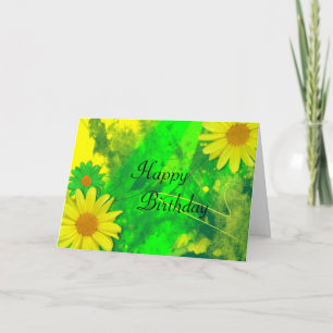 Bright Daisies Birthday Card