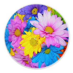 Bright Daisy Flower Door Knob