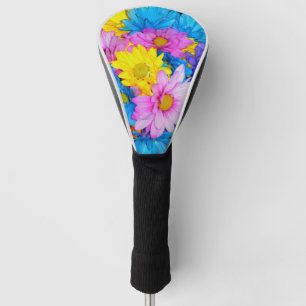 Bright Daisy Flower Mix Golf Head Cover