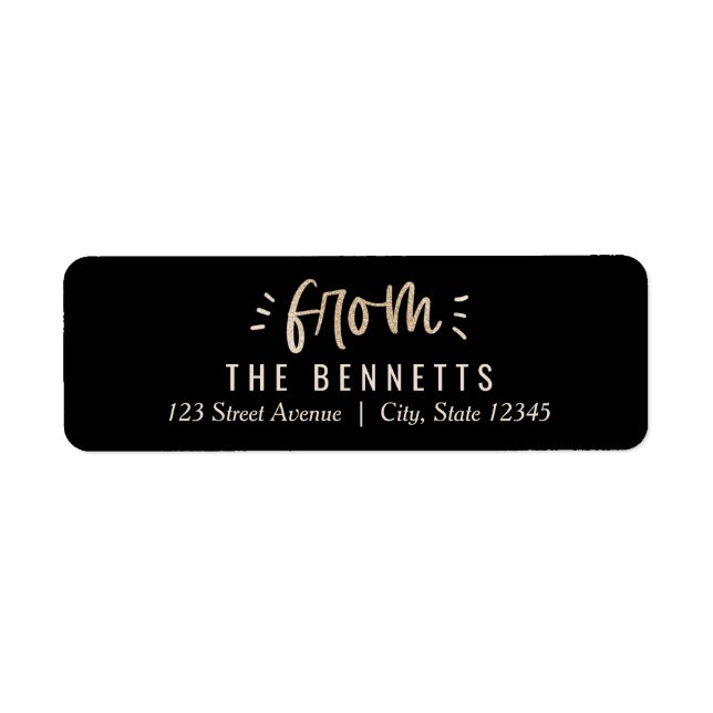 Bright Days EDITABLE COLOR Holiday Address Label (Front)