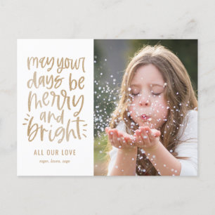 Bright Days EDITABLE COLOR Holiday Card Postcard