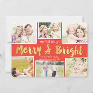 Bright Days Editable Colour Collage Holiday Cards