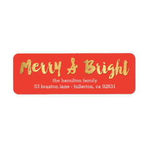 Bright Days Editable Colour Holiday Address Labels
