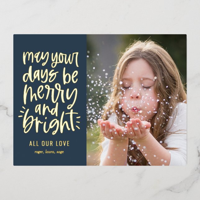 Bright Days Editable Colour Holiday Postcard (Front)