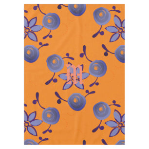 Bright Decorative Big Floral Pattern Tablecloth