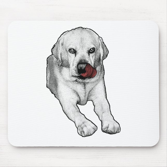 Bright desk, red-touched Lab Mouse Mat (Front)