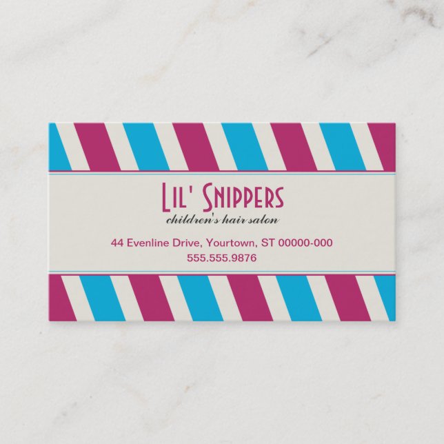 Bright Diagonals Appointment Business Card (Front)