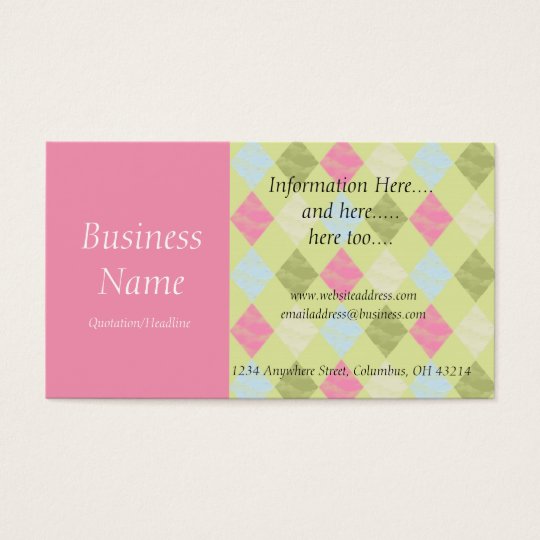 Bright Diamond Pattern 2 Business Card