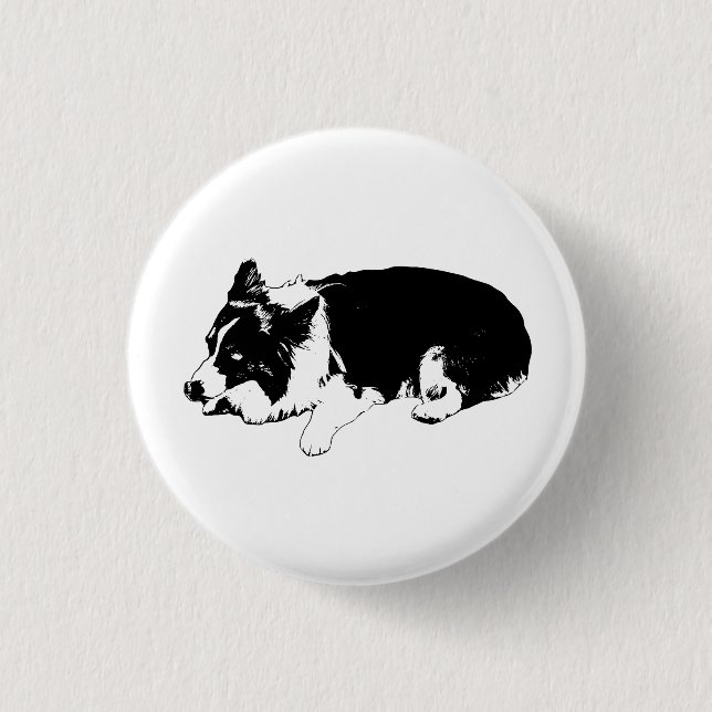 bright dot calm, corgi 3 cm round badge (Front)