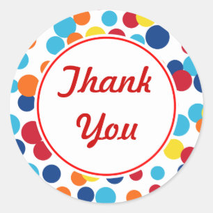 Bright Dot Thank You Stickers