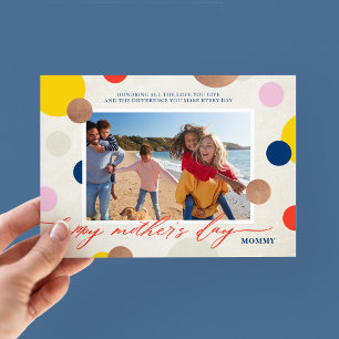Bright Dots Happy Mother's Day Mommy Photo Holiday Card