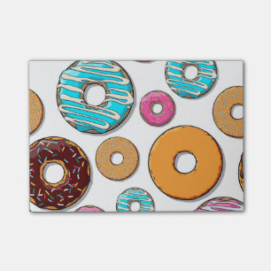 Bright Doughnut Whimsical Pattern Post-it Notes