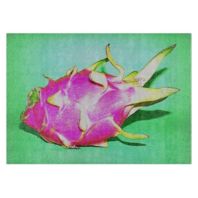 "Bright Dragon Fruit" Cute Photo. Buy Now Cutting Board (Front)