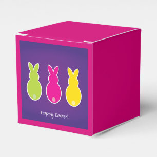 Bright Easter Bunny Silhouette Favour Box