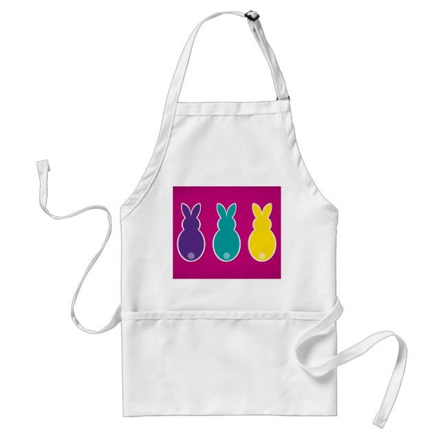 Bright Easter Bunny Silhouette Standard Apron (Front)