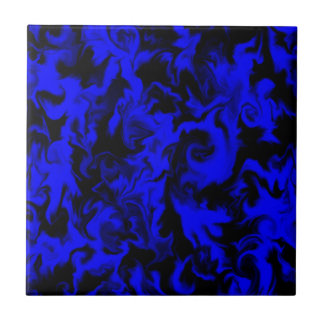 Bright Electric Blue & Black mixed colour tile
