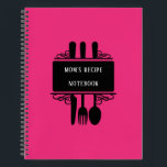 Bright Elegant Pink Baking Cooking Mum's Recipe Notebook<br><div class="desc">An elegant recipe notebook for a mum to fill in and give to their daughter or son. Complete the notebook with your favourite family recipes for her or him to treasure as a keepsake. The text of the cooking design is customisable and can be personalised with your own custom message....</div>