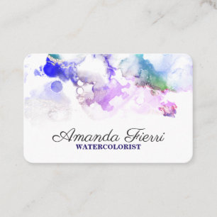 Bright Elegant Watercolorist Colourful Artist Business Card
