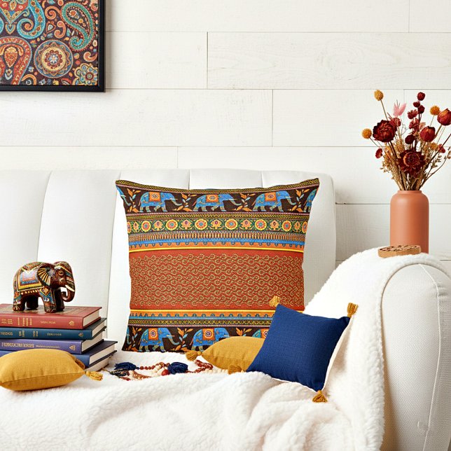 Bright elephants cushion (Creator Uploaded)