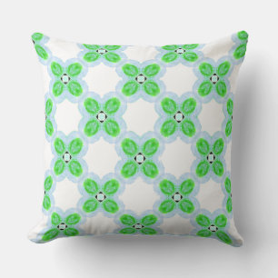 Bright Emerald on Baby Blue Cushion