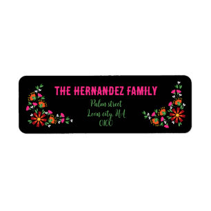 Bright Ethnic Flower Fiesta Mexican Embroidery 