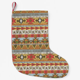 Bright ethnic seamless pattern, colourful. small christmas stocking