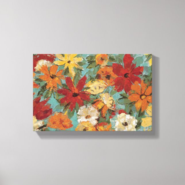 Bright Expressive Garden Canvas Print (Front)