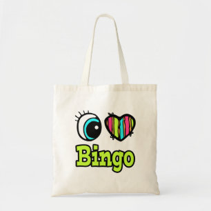 Bright Eye Heart I Love Bingo Tote Bag