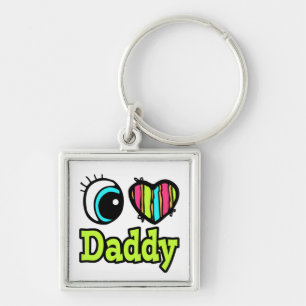 Bright Eye Heart I Love Daddy Key Ring