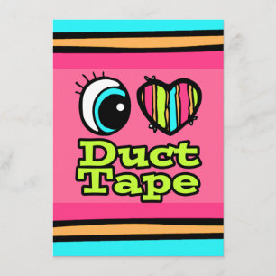 Bright Eye Heart I Love Duct Tape Invitation
