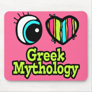 Bright Eye Heart I Love Greek Mythology Mouse Mat