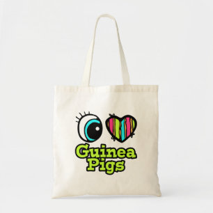 Bright Eye Heart I Love Guinea Pigs Tote Bag