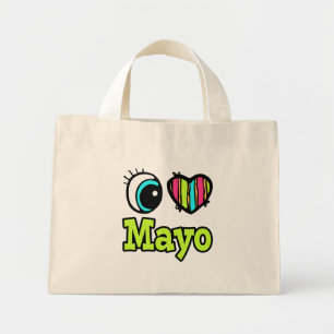 Bright Eye Heart I Love Mayo Mini Tote Bag