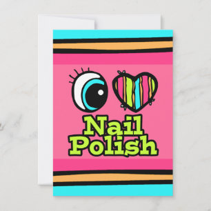 Bright Eye Heart I Love Nail Polish Invitation