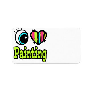 Bright Eye Heart I Love Painting Label