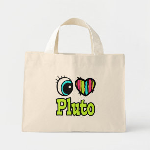 Bright Eye Heart I Love Pluto Mini Tote Bag