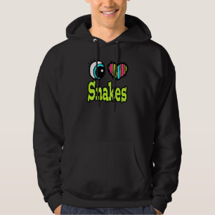 Bright Eye Heart I Love Snakes Hoodie