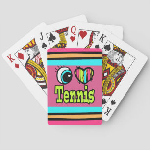 Bright Eye Heart I Love Tennis Playing Cards