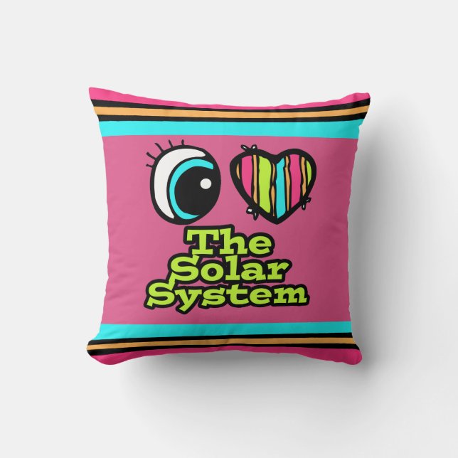 Bright Eye Heart I Love The Solar System Cushion (Front)